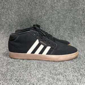 Adidas Shoes Men's Size 11 Black Canvas Gum Sole Mid Retro Athletic Sneakers